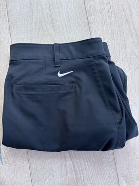 NIKE Black DRI-FIT Pants 36X30 Comfortable golf slacks.